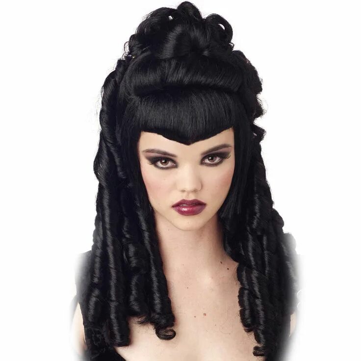 Прическа ведьмы на хэллоуин для девочки Goth Vampira Wig Black Halloween wigs, Gothic hairstyles, Halloween costume wigs