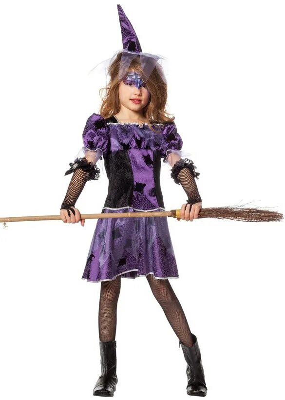 Прическа ведьмы на хэллоуин для девочки Naughty witch twilight costume for kids Party365.com