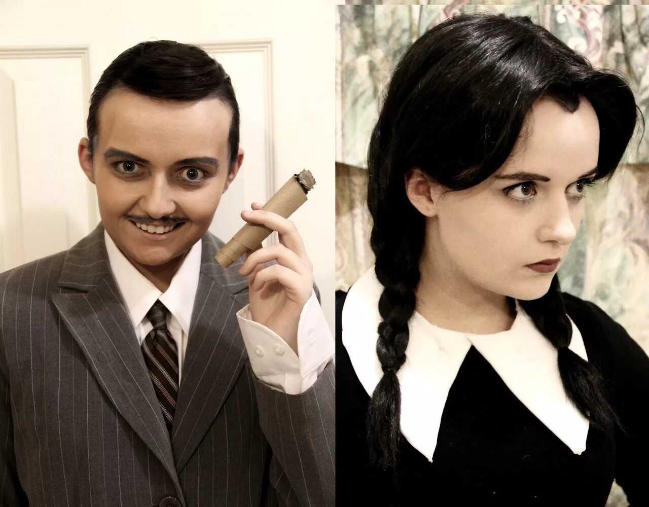 Прическа венсдей на балу как сделать Gomez and Wednesday Addams #addamsfamily #cosplay Cosplay, Wednesday addams cosp