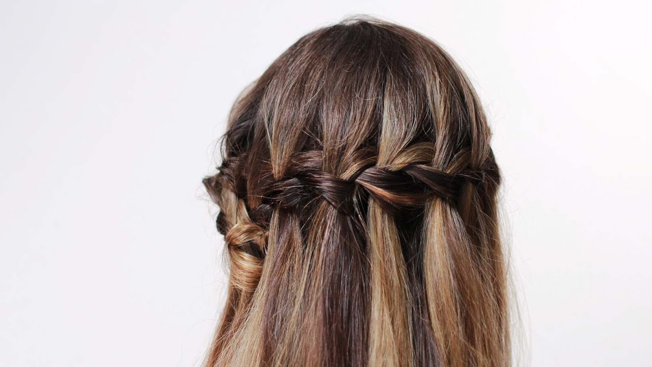 Прическа водопад для девочки How To Do A Waterfall Plait - YouTube