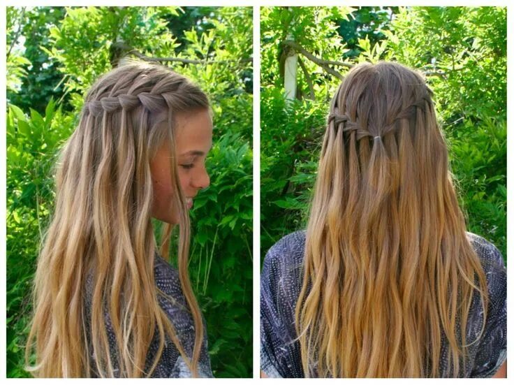 Прическа водопад фото DIY waterfall braid tutorial - HairAndNailsInspiration Waterfall braid tutorial,