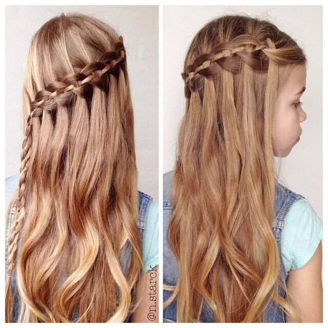 Прическа водопад на длинные волосы для девочки Instagram photo by Braidinspiration * Mar 16, 2015 at 6:41pm UTC Hairstyles for 