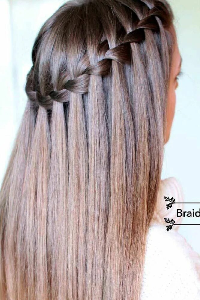 Прическа водопад на средние How To Do A Waterfall Braid Step By Step Hair tutorial, Fresh hair, Long hair st