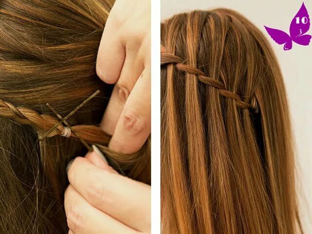 Прическа водопад пошаговая инструкция с фото Hairstyle waterfall how to do step by step instruction