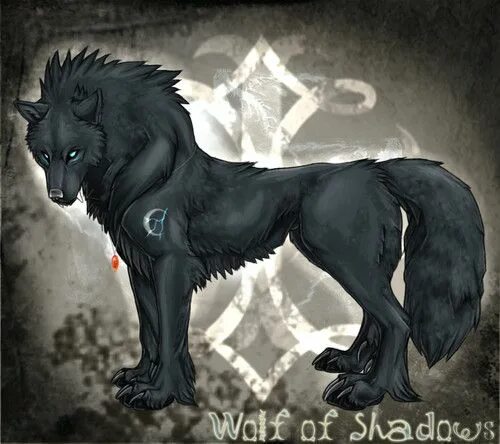 Прическа волчица мужская Night Hunters Pack Photo: black wolf Shadow wolf, Demon wolf, Anime wolf