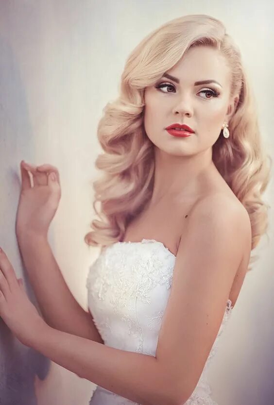 Прическа волна на длинные волосы на свадьбу 35+ Vintage Hairstyles That Are Trendy Today Wedding hairstyles medium length, M