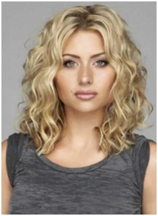 Прическа волнистые волосы средней длины фото 35 Medium Length Curly Hair Styles Medium curly hair styles, Mid length curly ha