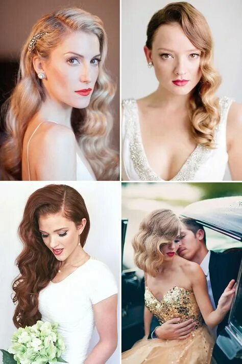 Прическа волны на короткие волосы на свадьбу Vintage Bridesmaid Hair Ideas: Elegant and Timeless Styles