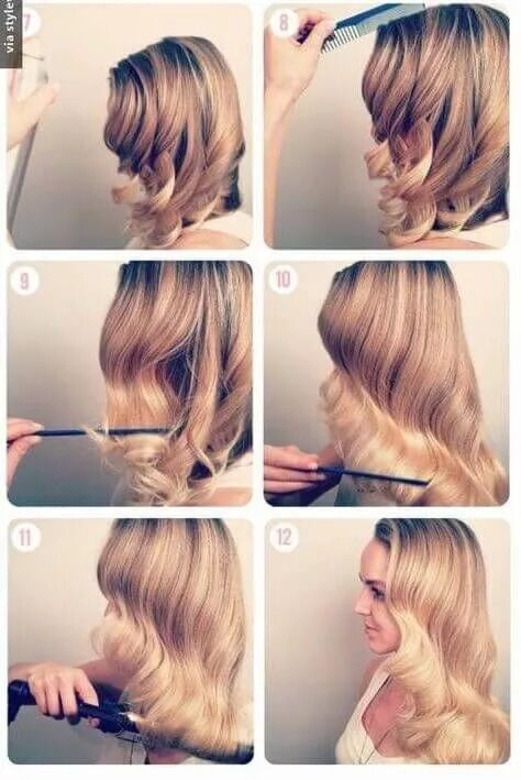 Прическа волны на средние как сделать paso a paso peinados con ondas Long hair styles, Hair tutorial, Hair styles