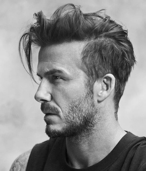 Прическа вверх мужская Cool Men’s Hairstyles To Try In 2015: David Beckham Mens messy hairstyles, David