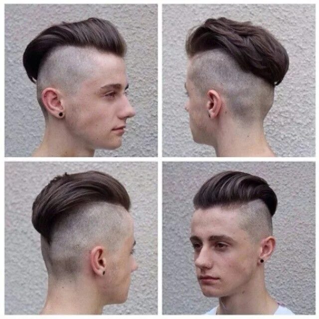 Прическа выбритые виски длинная челка Men's Hair, Haircuts, Fade Haircuts, short, medium, long, buzzed, side part, lon