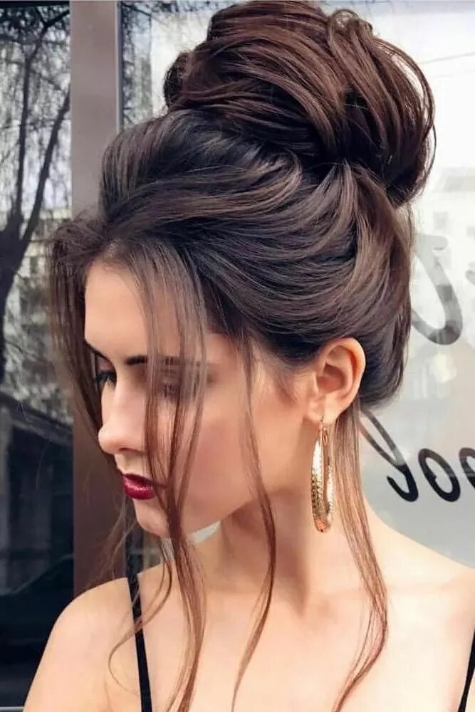 Прическа высокий пучок на длинные волосы Pin on Hair Wedding hairstyles, Hair styles, Long hair styles