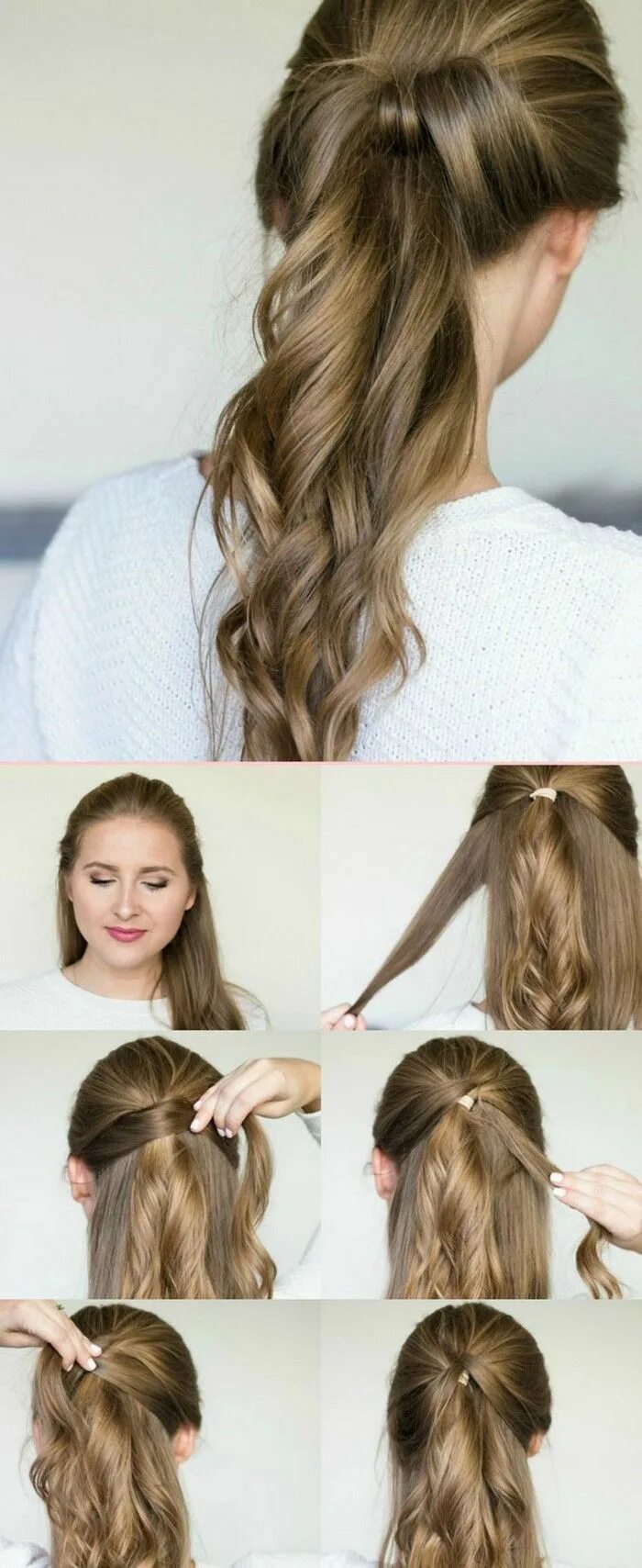 Прическа за 5 минут 10 idei de coafuri superbe pe care le poţi face acasă Hair tutorials easy, Easy 