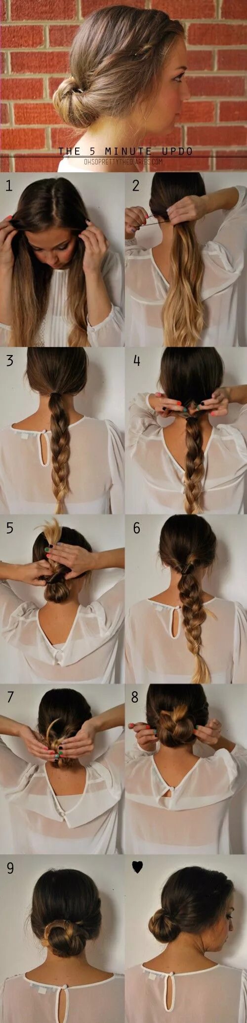 Прическа за 5 минут на длинные волосы 20 Gorgeous 5-Minute Hairstyles to Save You Time 5 minute hairstyles, Medium len