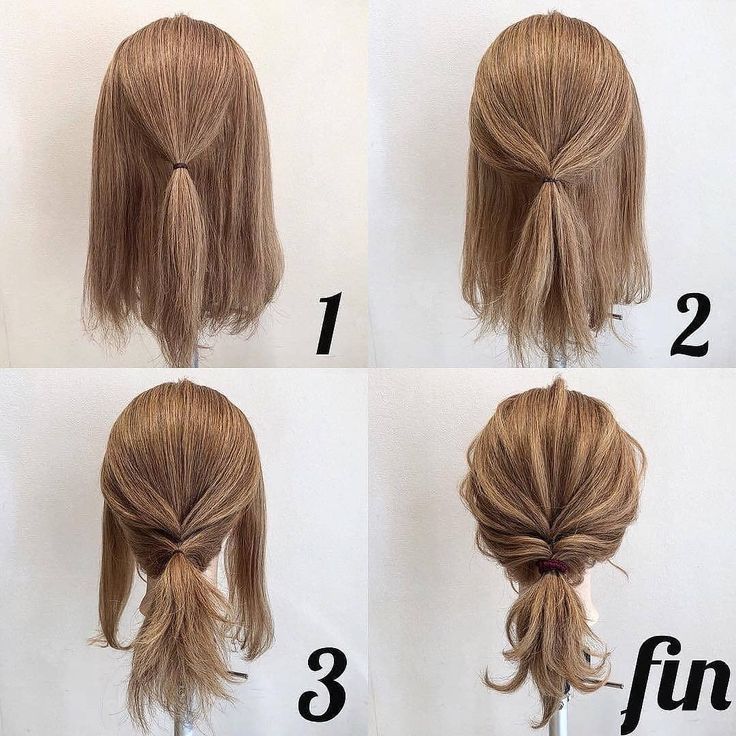 Прическа за минуту на средние волосы Polubienia: 16.2 tys., komentarze: 172 - HAIRFY Hair Tutorials (@hairfy) na Inst