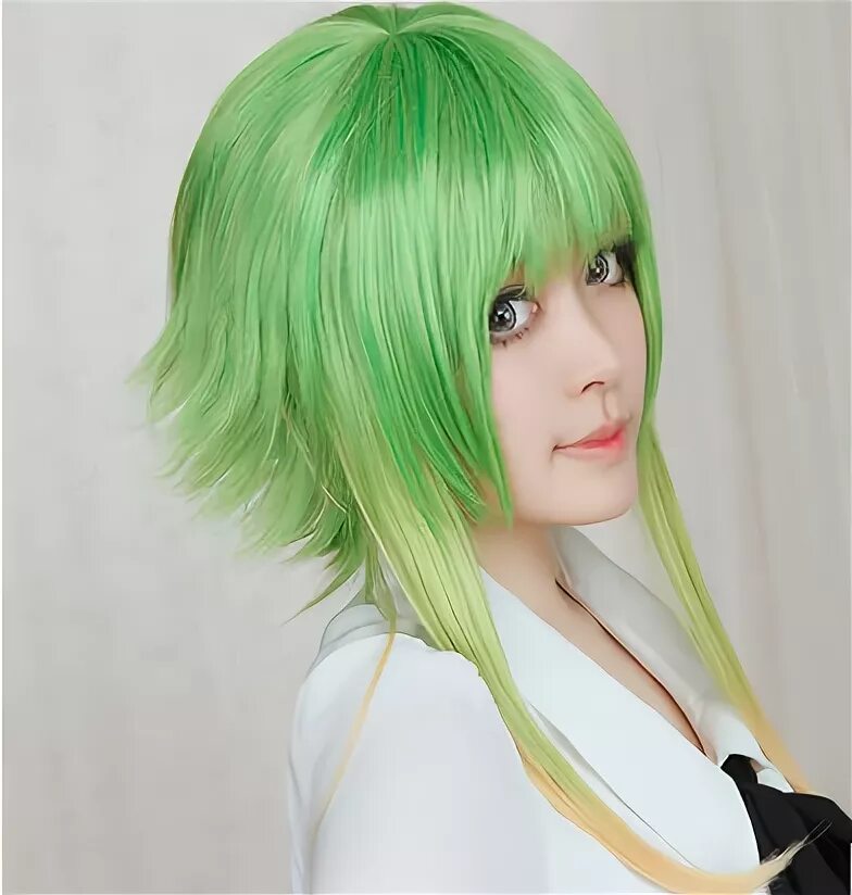 Прическа зеленые волосы Grass Green Cosplay Camellia GUMI Wig 45cm SP152574 Cosplay hair, Hair styles, H