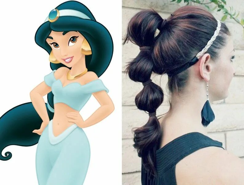 Прическа жасмин для девочки Princess Jasmine Hairstyle