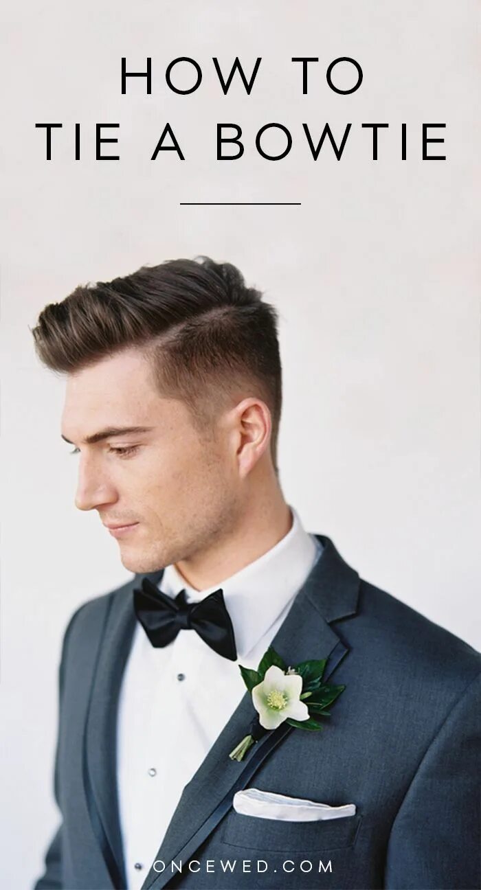 Прическа жениха фото How to Tie a Bow Tie (With images) Diy wedding, Groom and groomsmen attire, Phot