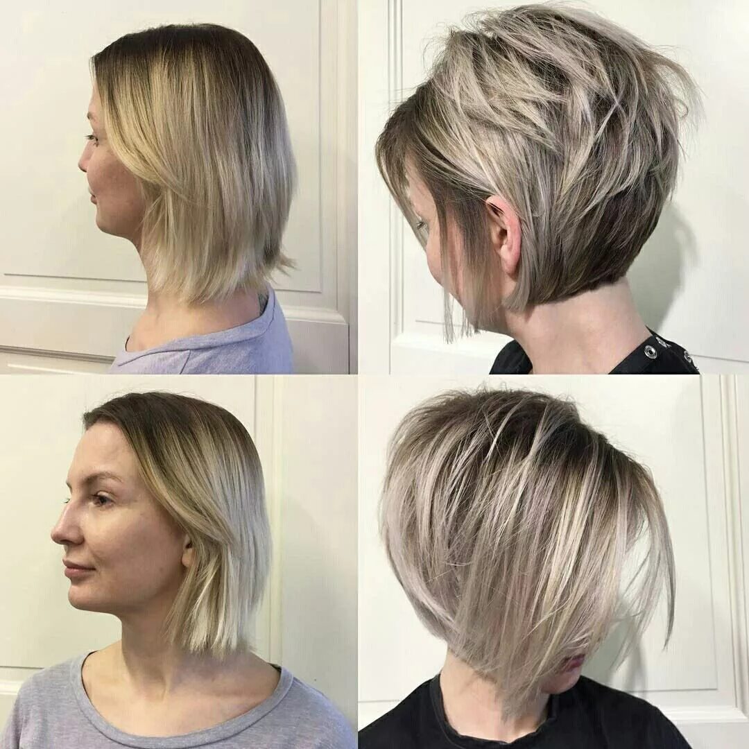 Прическа женская 2024 на тонкие волосы Pin on Hair and hairstyles Short hair styles, Hairstyles for thin hair, Short ha