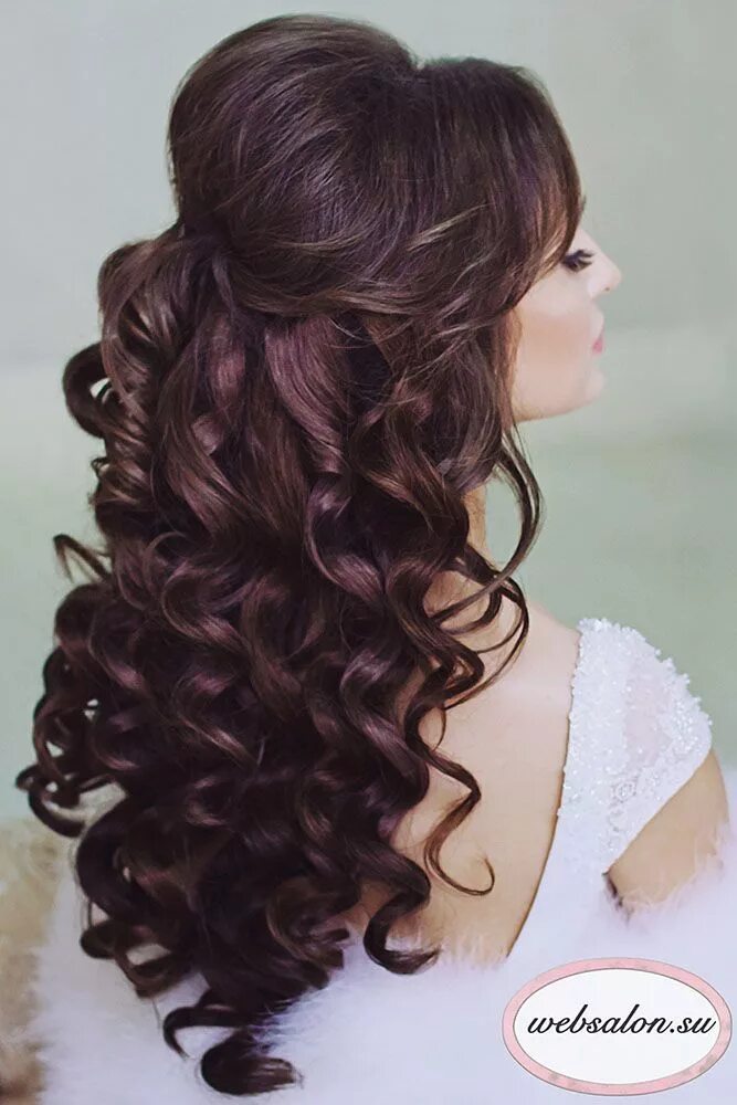 Прическа женская на длинные волосы на вечер Best Hairstyle For 45 Year Old Woman Glamorous wedding hair, Long hair styles, W