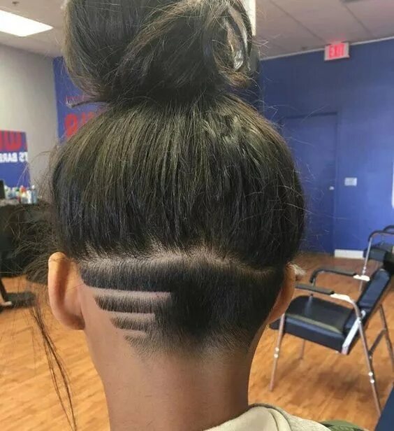 Прическа женский полосками Pin on Прически Undercut long hair, Undercut hairstyles, Hair styles