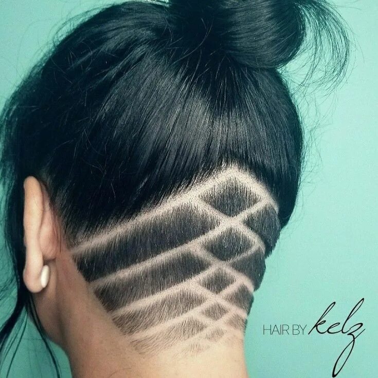 Прическа женский полосками Click for see more: NEW TREND: 40 Hair Tattoo Designs For Women! Frisuren, Under