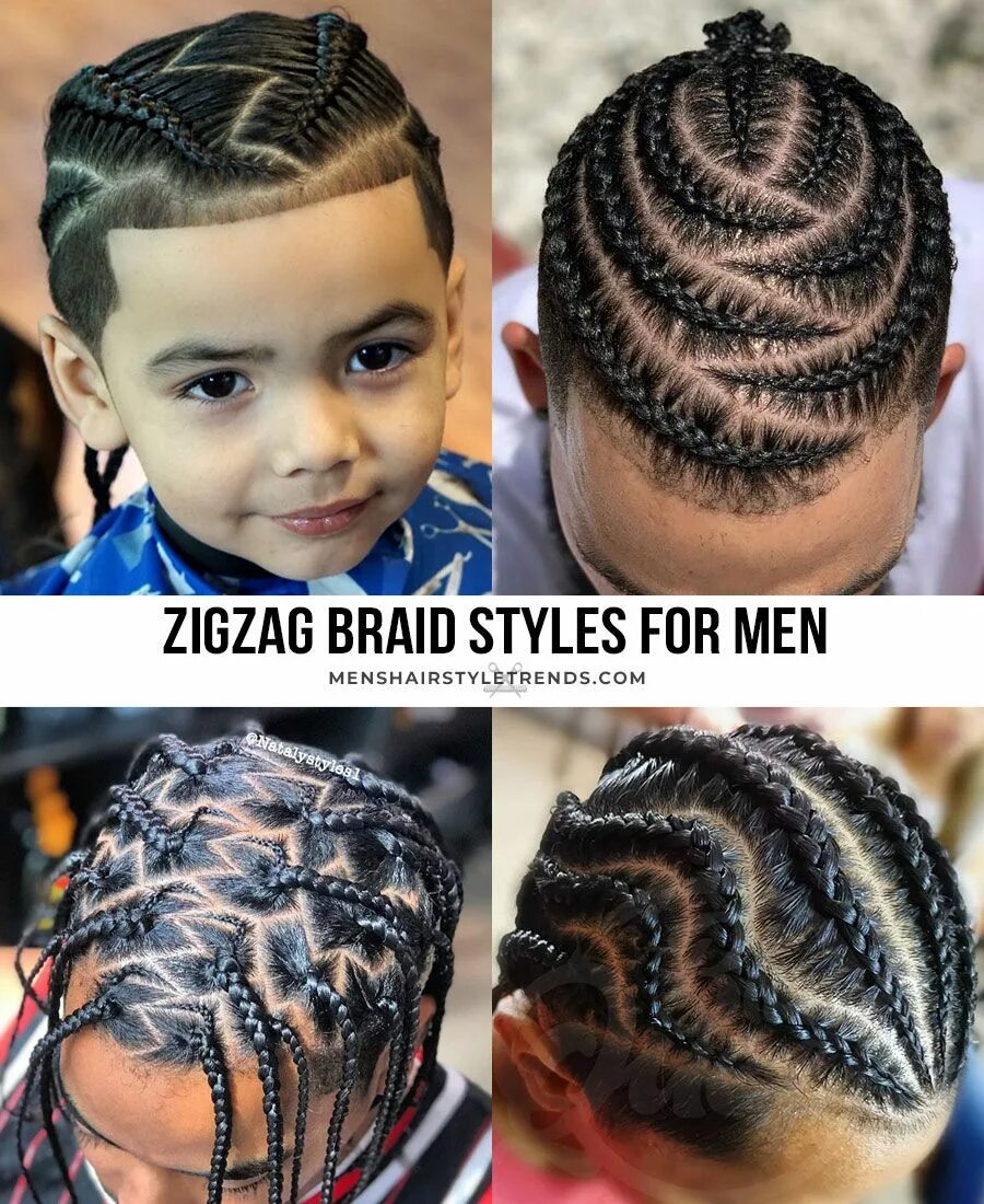 Прическа зигзаг для девочки 30+ Braids For Men: A Guide To All Types Of Braided Hairstyles For 2024 Flechtfr