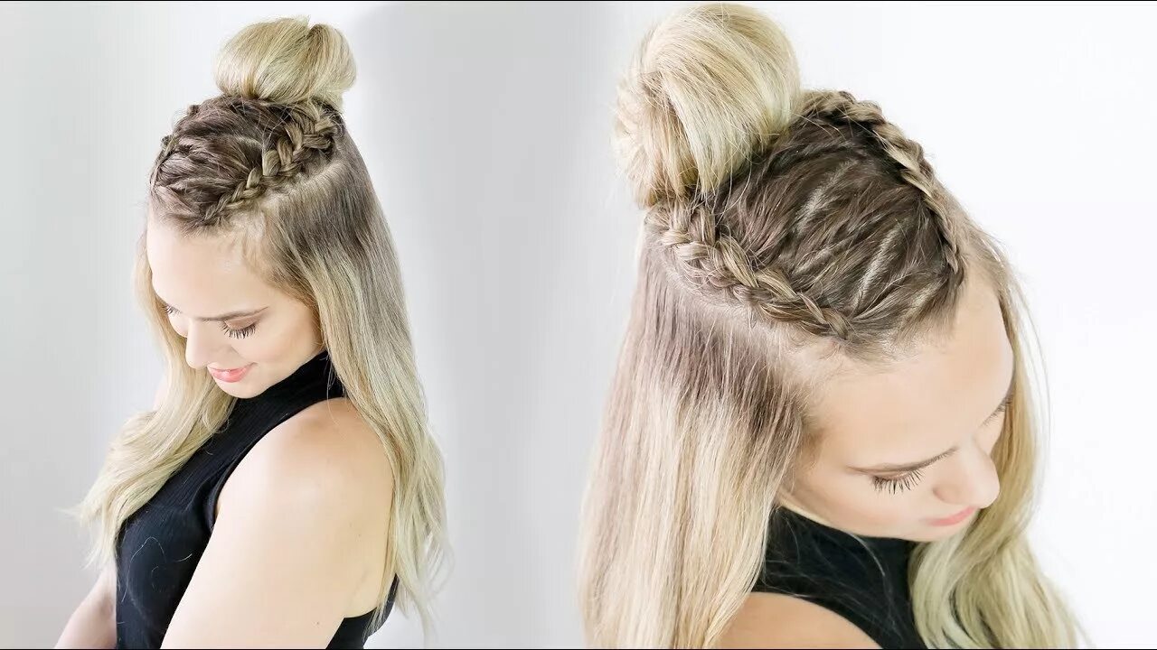 Прическа зигзаг для девочки Zig Zag Half Updo on Long and Short Hair! - KayleyMelissa - YouTube