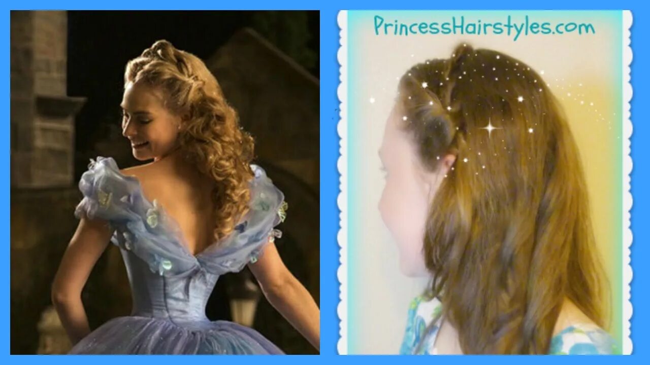 Прическа золушки для девочки Disney's Cinderella Hair Tutorial, Ball Hairstyle 2015 - YouTube