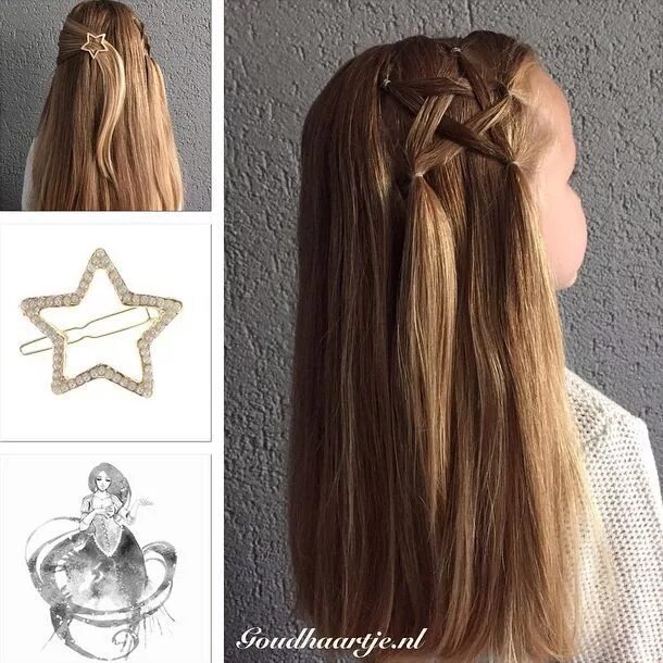 Прическа звездочка для девочки Haar - Mädchen Mode Hair styles, Girl hairstyles, Girl hair dos