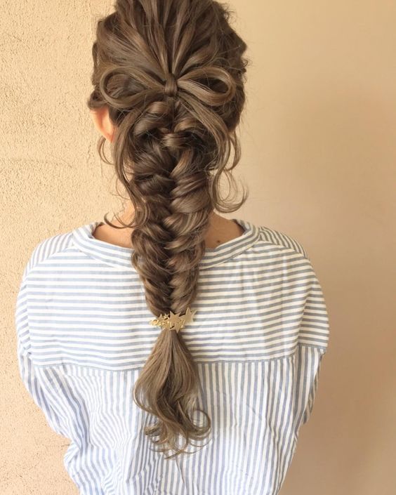 Прически 14 49 Super-Trendy Beautiful Hairstyles for School Hair, Hair styles, Fishtail hair