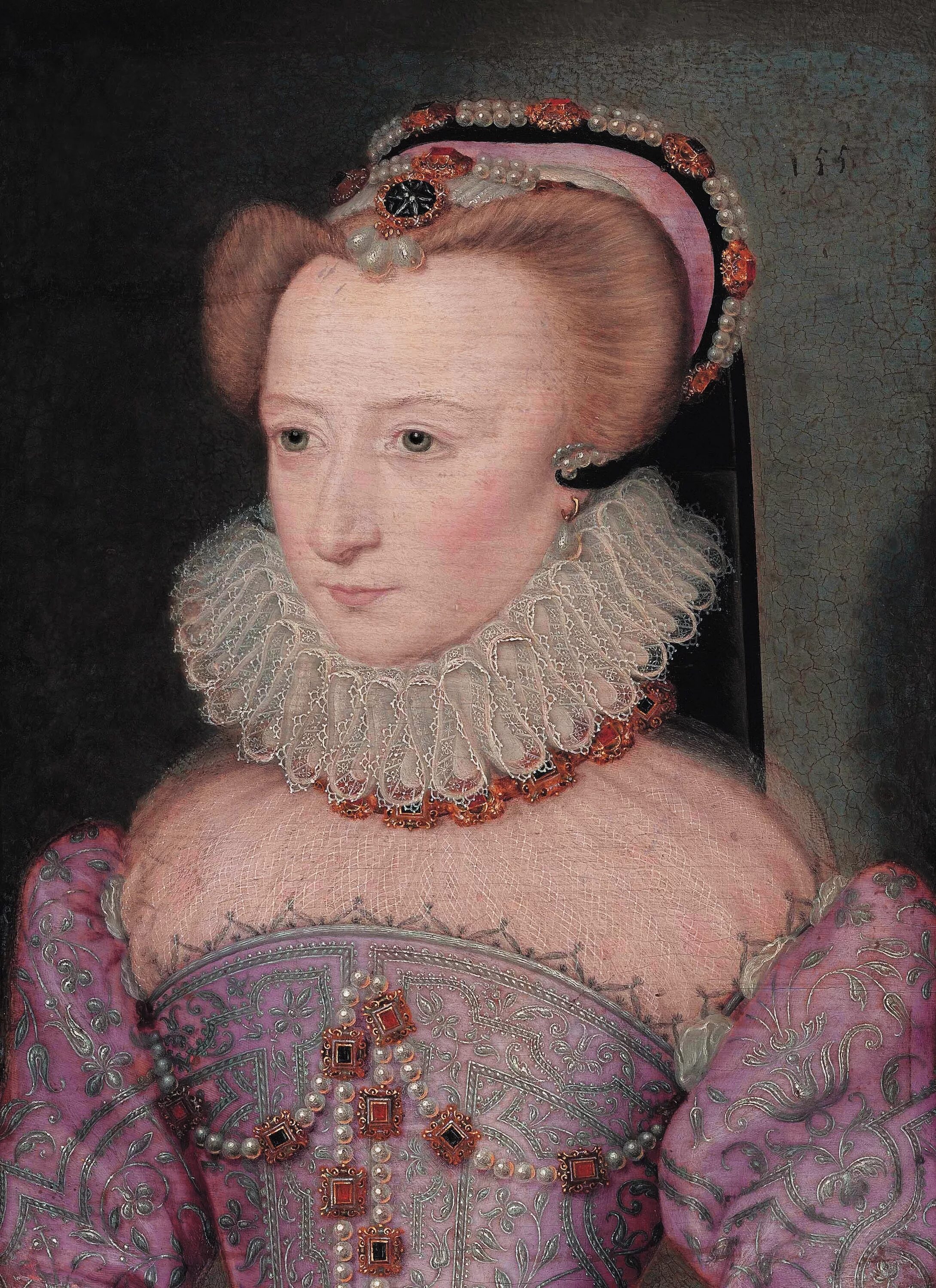 Прически 15 века женские File:Portrait of a lady, traditionally identified as Louise de Lorraine (1553-16