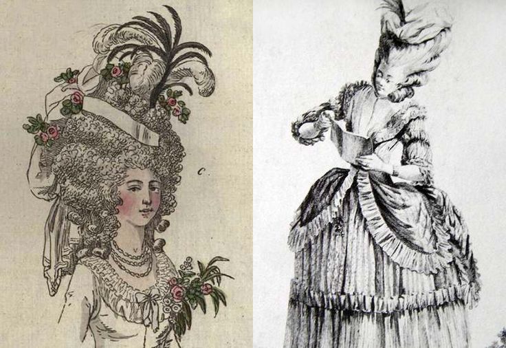 Прически 17 века женские The History Of Coiffure In The XVIII Century. Rococo fashion, 18th century wigs,