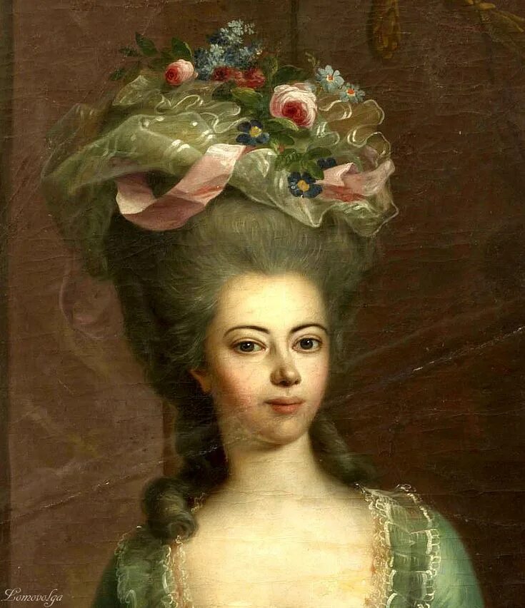 Прически 17 века женские франция Juliane Fürstin zu Schaumburg-Lippe, 1781, by Johann Heinrich Tischbein the Elde