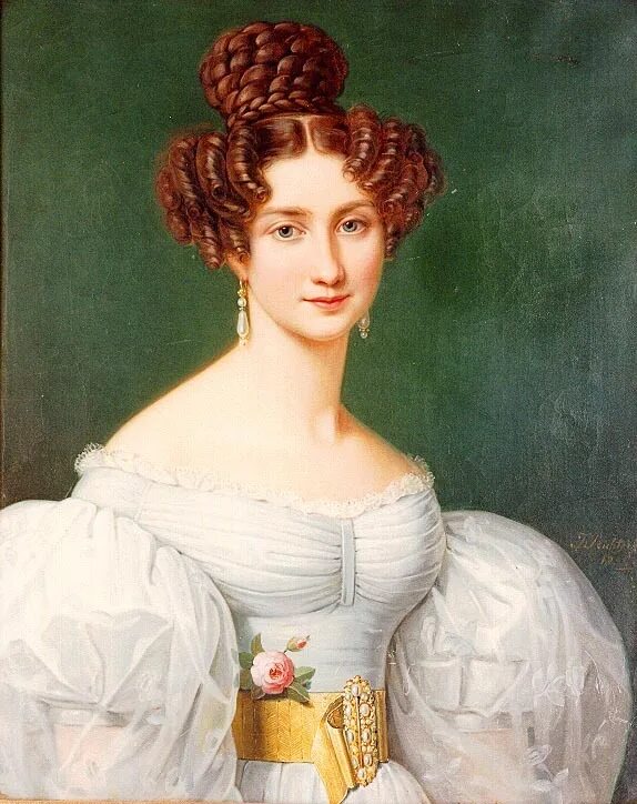 Прически 18 19 века женские Файл:Eugénie of Leuchtenberg, Prince of Hohenzollern-Hechingen.jpg - Википедия