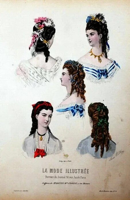 Прически 1860 годов Pin by Claudia Bonsignore on Stampe antiche Historical hairstyles, Victorian hai