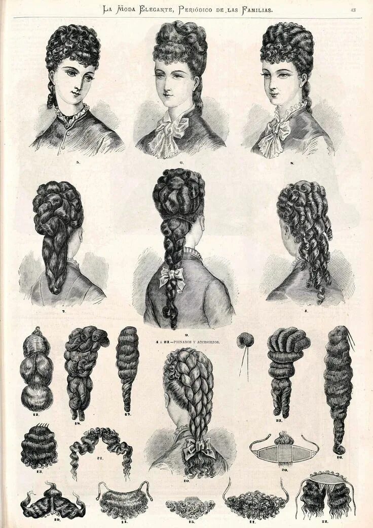 Прически 19 века женские как сделать La enagua voladora : Foto Victorian hairstyles, Historical hairstyles, Vintage h