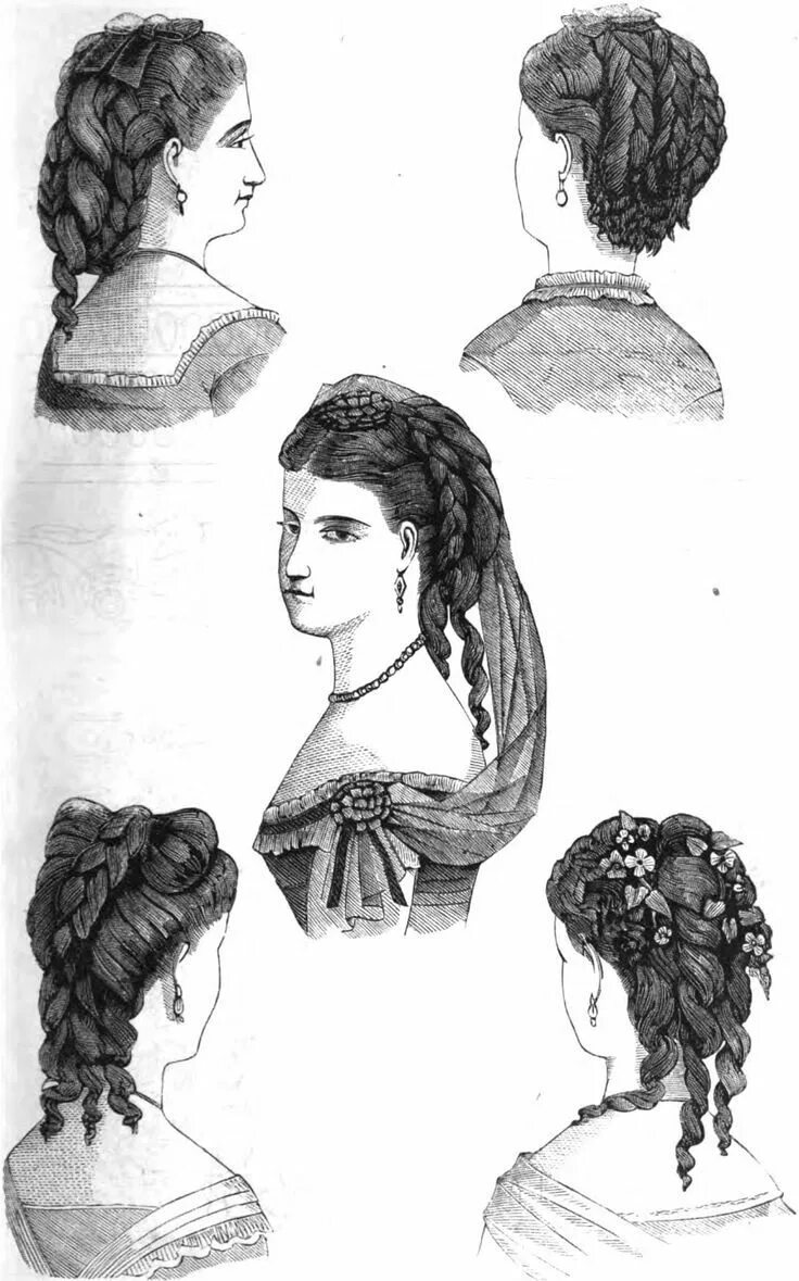 Прически 19 века женские как сделать Different hairstyles over the 19th century. Victorian hairstyles, Historical hai