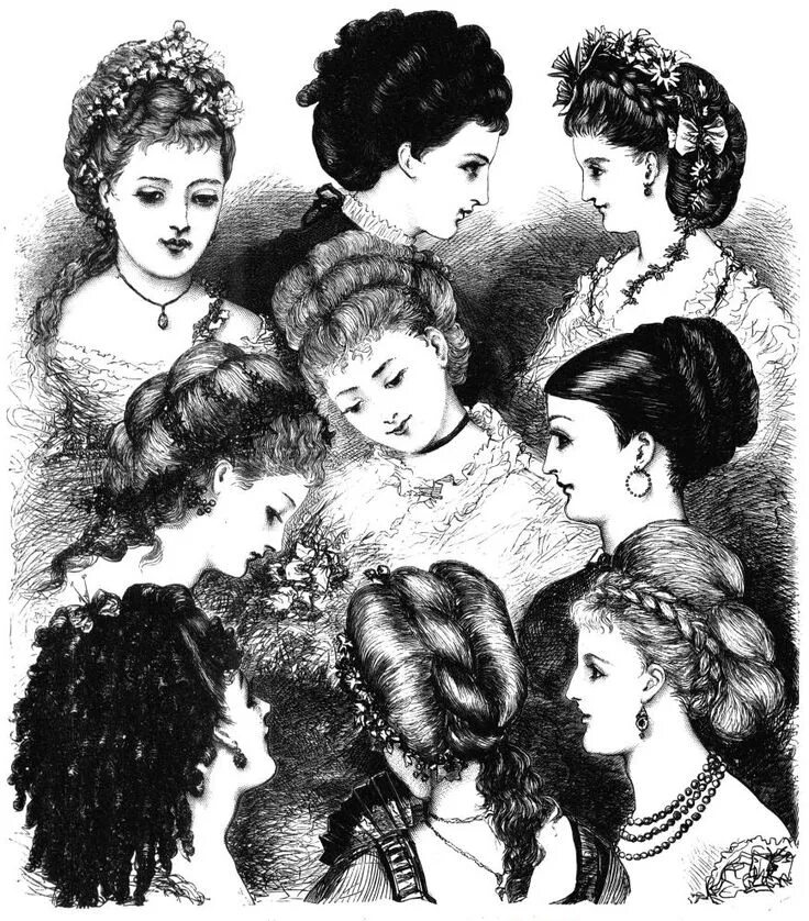 Прически 19 века женские на бал The Vintage Reader: Give Me a Head with Hair, Long Beautiful Hair! Victorian hai