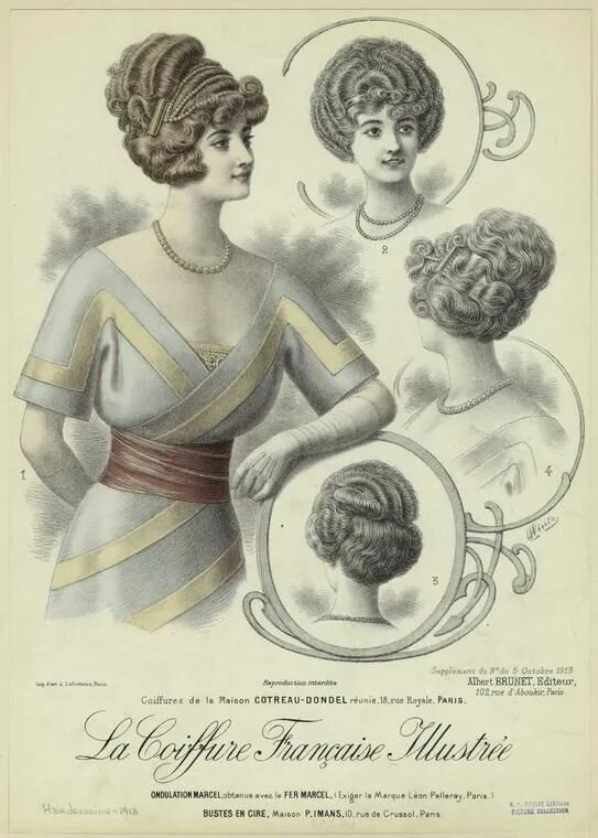 Прически 1910 года женские Hairdressing -- 1910s Historical hairstyles, Edwardian fashion, Old hairstyles