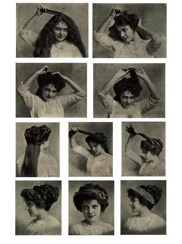 Прически 1917 год Classic Coiffure from Girls - How-to Make a Psyche Knot Edwardian hairstyles, Vi