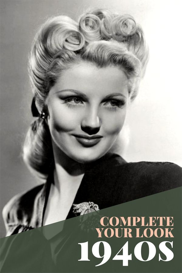 Прически 1940 х годов Complete Your Look 1940s 1940s hairstyles, Hairstyle 1940, 40s hairstyles