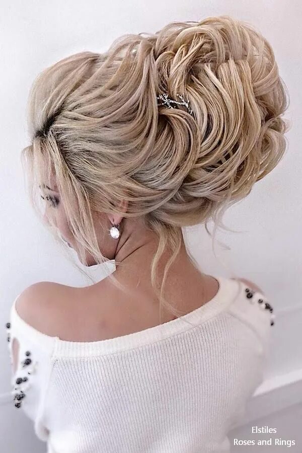 Прически 2024 женские собранные Top 20 Elstiles High Updo Wedding Hairstyles Roses & Rings Hair styles, Unique w