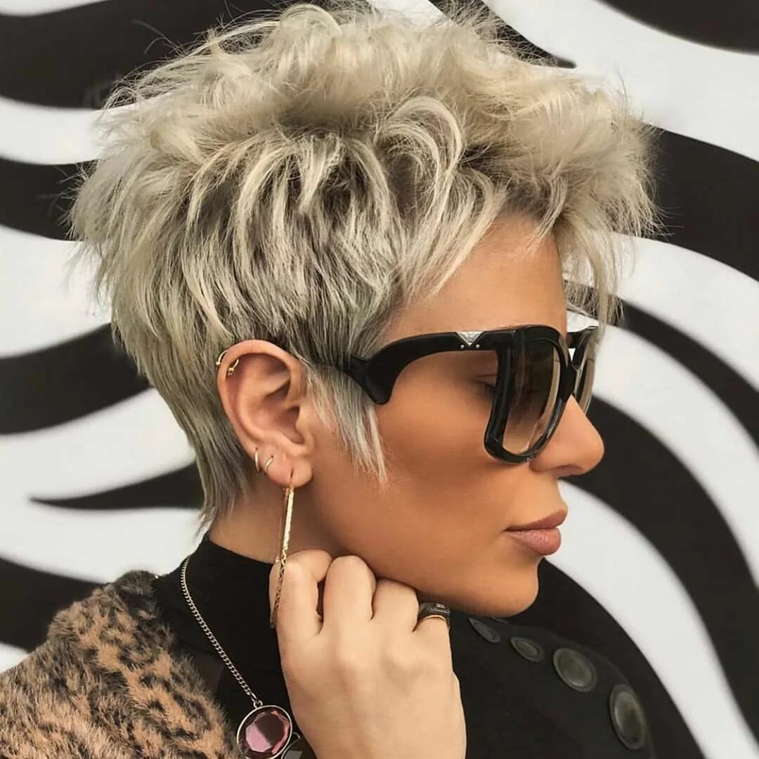 Прически 2024г женские short messy spiky choppy hairstyles 2020 gray hair - Yahoo Image Search Results 