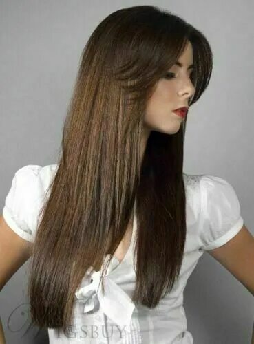 Прически 24 года женские на длинные волосы 100% Real hair! New Elegant Women's Long Dark Brown Straight Human Hair Wigs eBa