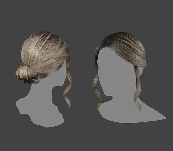 Simple chignon hairstyle 085 by Butterfly - Sims 3 Hairs