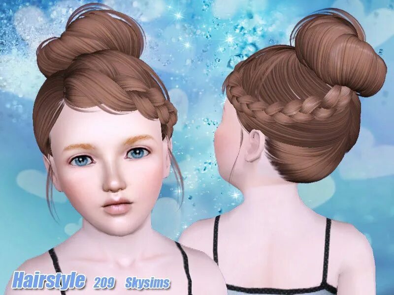 Прически 3 4 Female hairstyle for children. Found in TSR Category 'Female Sims 3 Hairstyles' 