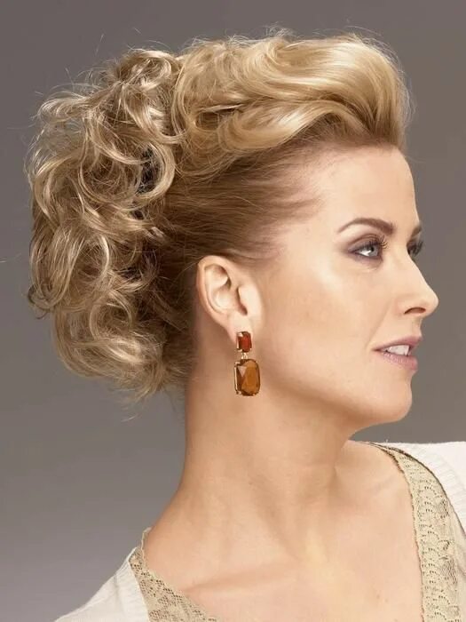 Прически 35 лет женщине UpDo Curls by Raquel Welch Hair Bun Mother of the bride hair, Long hair styles, 