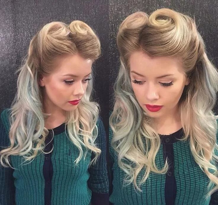 Прически 40 женские на длинные волосы Cute retro Trendy hairstyles, Blonde hair color, Vintage hairstyles