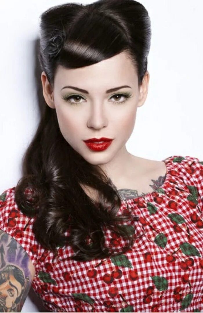 Прически 40 женские на длинные волосы 1001 + Ideas for Rockabilly Hair: Inspired from the 50's! Pin up hair, Rockabill